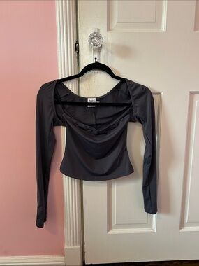 Princess Polly Charcoal Two Piece Bolero Top